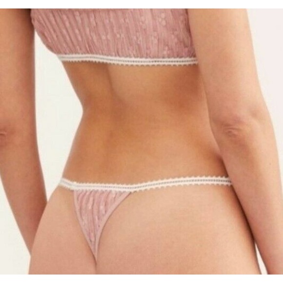 Free People Gabriella Thong Pixie Nude Women's Medium NWT - Picture 3 of 3